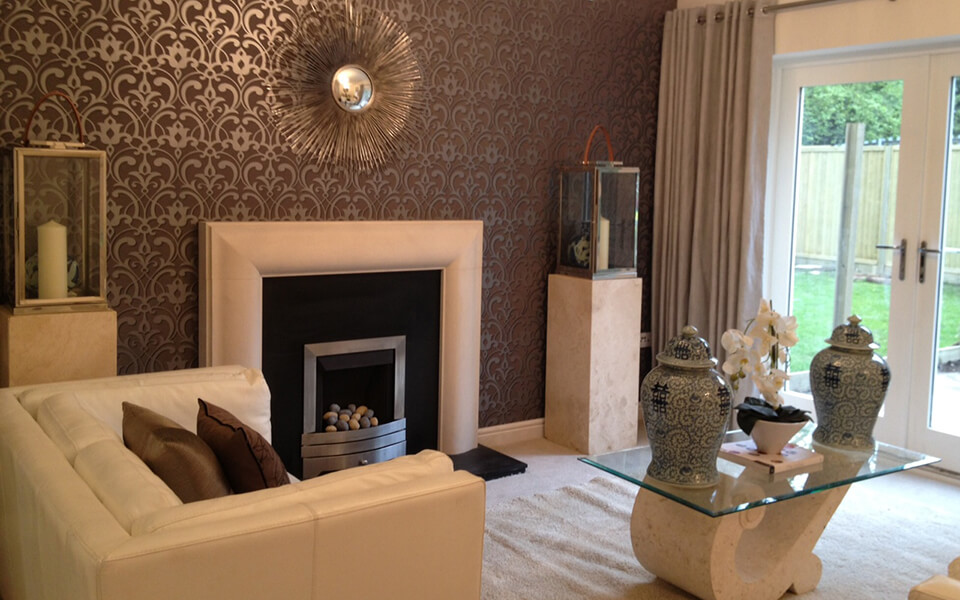 Arlington Limestone Fireplace